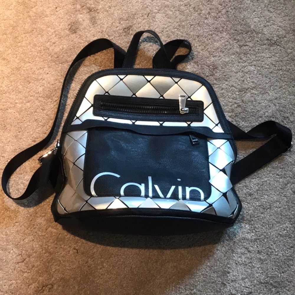 Limited Edition  Calvin Klein leather backpack.
